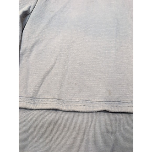 Athleta Sundown Alliance Hoodie Blue Ribbed V-Neck Pullover XL - Picture 2 of 9